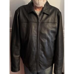Danier Leather Mens Zip Up Jacket, 2XL, Zip Out Lining, Like New